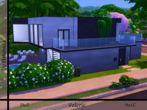 Sims 4 — Valerie (Shell) by Simara84 — A modern House on a 30x20 Lot. Furnished on the outside only. 