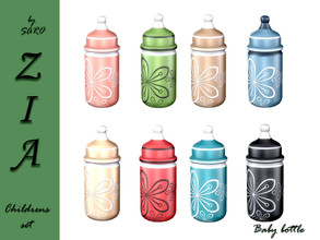 Sims 4 — SARO kids BabyBottle by SSR99 — A baby bottle with flower patterns, only decor item