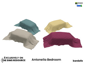 Sims 4 — kardofe_Antonella Bedroom_Blanket by kardofe — Decorative blanket, to put at the foot of the bed, in four colour