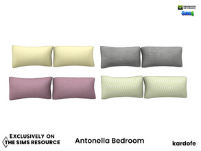 Sims 4 — kardofe_Antonella Bedroom_Pillows by kardofe — Decorative cushions, in four colour options