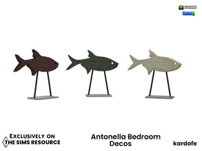 Sims 4 — kardofe_Antonella Bedroom_Fish by kardofe — Decorative figurine of a fish, in three colour options