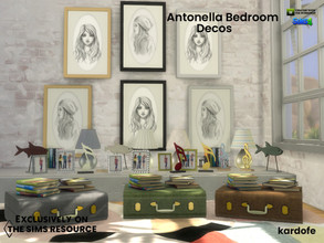 Sims 4 — Antonella Bedroom decos by kardofe — Antonella bedroom decorations,