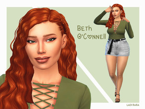 Sims 4 — Beth O'Connell by Ladi_RaRa2 — Beth O'Connell is a romantic, gregarious lass from Ireland. She dreams of