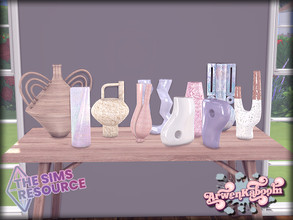 Sims 4 — Decorix Part 1 by ArwenKaboom — Decorative vases in lots of colors and styles to clutter the rooms. All 10 items