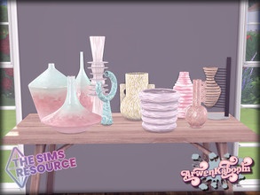 Sims 4 — Decorix Part 2 by ArwenKaboom — Decorative vases in lots of colors and styles to clutter the rooms. All 10 items