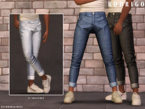 Sims 4 — RODRIGO | jeans by Plumbobs_n_Fries — Rolled up Jeans New Mesh HQ Texture Male | Teen - Elders Hot and Cold
