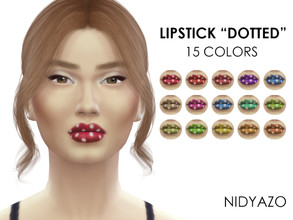 Sims 4 — Nidyazo - Lipstick "Dotted" by nidyazo — Nidyazo - Lipstick "Dotted" -15 Colors -Custom