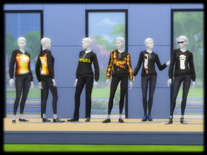 Sims 4 — Black hoodie with print by Samsoninan — This hoodie comes with different prints, angel, sparkling fire and a