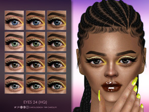 Sims 4 — Eyes 24 (HQ) by Caroll912 — A 12-swatch realistic set of eyes in different shades of plain blue, green, brown as