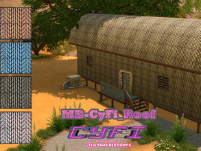 Sims 4 — MB-CyFi_Roof by matomibotaki — MB-CyFi_Roof Futuristic metal roof pattern in four different colors , created for