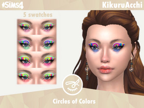 Sims 4 — Circle of Colors by siyahanime — - It is suitable for Female and Male. ( Teen to elder ) - 5 swatches - Custom