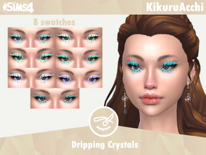 Sims 4 — Dripping Crystals by siyahanime — - It is suitable for Female and Male. ( Teen to elder ) - 8 swatches - Custom