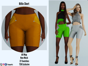Sims 4 — Billie Short  by couquett — Short pants for your sims 27 swatches Custom thumbnail Base game compatible this