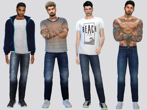 Sims 4 — Ross RegFit Denim Pants by McLayneSims — TSR EXCLUSIVE Standalone item 7 Swatches MESH by Me NO RECOLORING