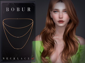 Sims 4 — Triple Chain Necklace by Bobur2 — Triple Chain Necklace for female 4 colors HQ compatible I hope you like it