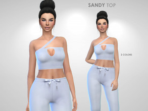 Sims 4 — Sandy Top by Puresim — Pajama top in 2 colors.