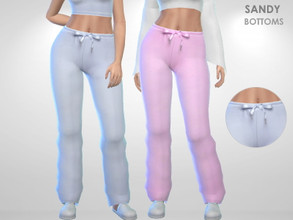 Sims 4 — Sandy Bottoms by Puresim — Pajama pants in 2 colors.