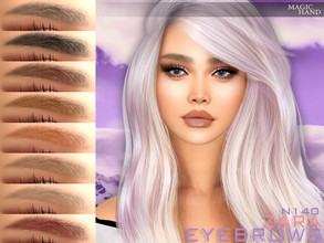 Sims 4 — Zara Eyebrows N140 by MagicHand — Straight eyebrows in 13 colors - HQ Compatible. Preview - CAS thumbnail
