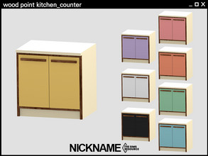 Sims 4 — wood point kitchen_counter by NICKNAME_sims4 — Warm and cozy kitchen set 13 package files. -wood point