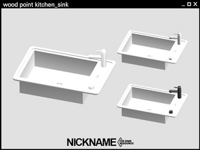 Sims 4 — wood point kitchen_sink by NICKNAME_sims4 — Warm and cozy kitchen set 13 package files. -wood point
