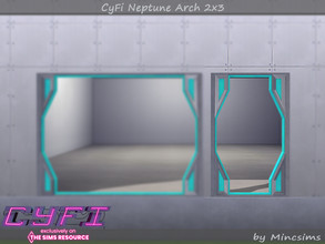 Sims 4 — CyFi Neptune Arch 2x3 by Mincsims — Basegame Compatible. 6 swatches