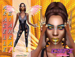 Sims 4 — CyFi Aracelle Ziahra / TSR CC Only by nolcanol — Aracelle Ziahra is a young woman who wants to become a computer