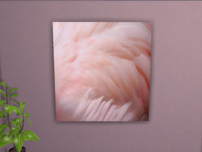 Sims 4 — Flamingo Canvas by Morrii — Large Flamingo Canvas