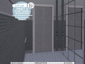 Sims 4 — [Patreon] Scripted - Lift Functional elevators (Part 2) by Syboubou — This set contains functional elevators !