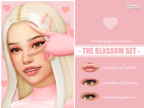 Sims 4 — [PATREON] THE BLXSSOM SET by LadySimmer94 — BGC 4 swatches of Cherry Blxssom Shadows 3 swatches of Passionfruit