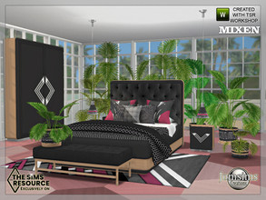 Sims 4 — Mixen bedroom by jomsims — Mixen bedroom a new relaxation and modern corner in 4 shades bed. blanket. cushions