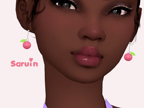 Sims 4 — Mandarin | Earrings by Saruin — Cute earrings in the shape of citrus fruits Teen-Elder New Mesh 