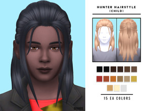 Sims 4 — Hunter Hairstyle [Child] by OranosTR — Hunter Hairstyle is a medium hairstyle for child sims. This hair has 15