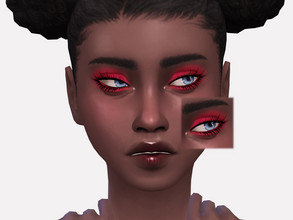 Sims 4 — Forest Strawberry Eyeshadow by Sagittariah — base game compatible 5 swatch properly tagged enabled for all
