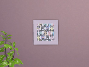 Sims 4 — The Cat Ladys Cats by Morrii — Framed Picture of the local cat ladys cats