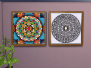 Sims 4 — Framed Prints of Mandalas by Morrii — Framed prints of Mandalas