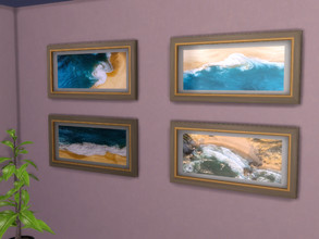 Sims 4 — Sea and Sand Pictures by Morrii — Framed Sea and Sand Pictures