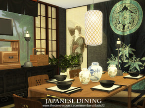 Sims 4 — Japanese Dining by dasie22 — Japanese Dining is a formal dining room in Asian style. Please, use code