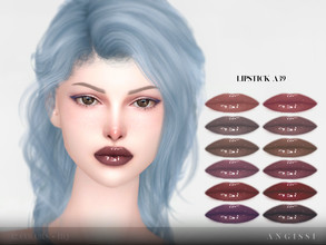 Sims 4 — Lipstick A39 by ANGISSI — For all questions go here ---- angissi.tumblr.com -12 colors -HQ compatible -Female
