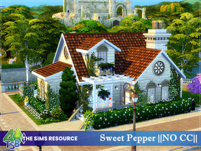 Sims 4 — Sweet Pepper by Bozena — The house is located in the Gibbs Hill.-Britechester. Lot: 20 x 20 Value: $ 66 651 Lot
