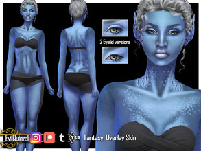 Sims 4 — Fantasy Skin OVERLAY by EvilQuinzel — Fantasy skin overlay for mermaid. The skin overlay content two versions of