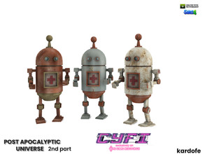 Sims 4 — CYFI_kardofe_Post apocalyptic universe_Medical bot by kardofe — Medical robot, decorative, in three colour