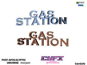 Sims 4 — CYFI_kardofe_Post apocalyptic universe_Petrol station sign by kardofe — Large gas station sign, illuminated, in