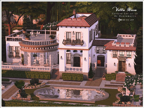 Sims 4 — Villa Rosa No CC Lot by Moniamay72 — This is a 3 Bedrooms Beauty Tartosa World Villa perfect for a family of