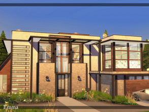 Sims 4 — Emma | noCC by simZmora — Sunny house with spacious interior. Lot:40x30 Lot type: Residential Includes: - 3