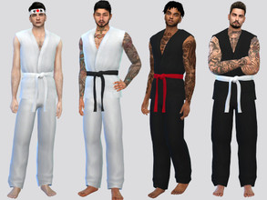 Sims 4 — Sleeveless Karate Gi by McLayneSims — TSR EXCLUSIVE Standalone item 8 Swatches MESH by Me NO RECOLORING Please