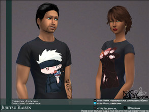 Sims 4 — Jujutsu Kaisen Shirts by Silerna — A brand new Anime shirt! Jujutsu Kaisen is one of the most popular series at