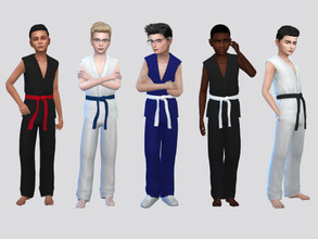 Sims 4 — Sleeveless Karate Gi Boys by McLayneSims — TSR EXCLUSIVE Standalone item 8 Swatches MESH by Me NO RECOLORING