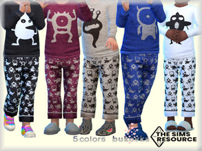 Sims 4 — Pants Monsters  by bukovka — Pants for boys. Designed for toddlers. Installed independently. The new mesh is