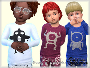 Sims 4 — Shirt Monsters  by bukovka — Shirt for babies. Installed standalone, suitable for the base game. Designed for