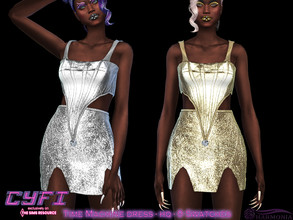 Sims 4 — Sci-Fi Time Machine Dress by Harmonia — New Mesh All Lods 9 Swatches HQ Please do not use my textures. Please do